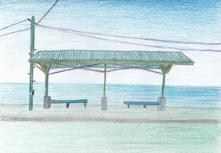 デジ絵を描いてみた みらいつりびと 色鉛筆の風景画 小説投稿サイトノベルアップ